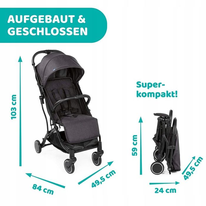 Chicco Trolley Me Wózek Spacerowy Spacerówka Lekka
