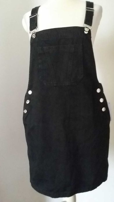 Spodnica jeans na szelkach nowa czarna Papaya rozmiar 42