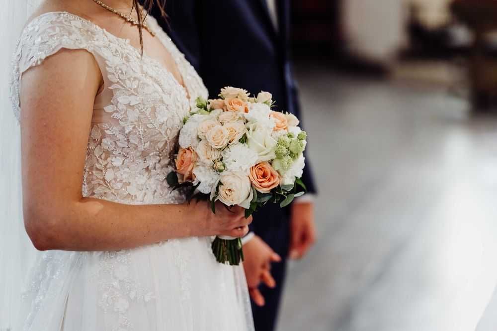 Suknia ślubna Simple Wedding Dress + Tren + welon, Ivory