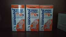 3 x probiotyk Sanostol mikro flora + wit 3D