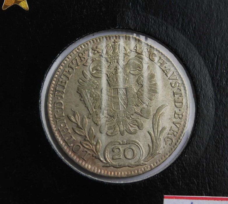 20 крейцерів 1787 В Йосиф II - Закритий вінок над головою СТАН!