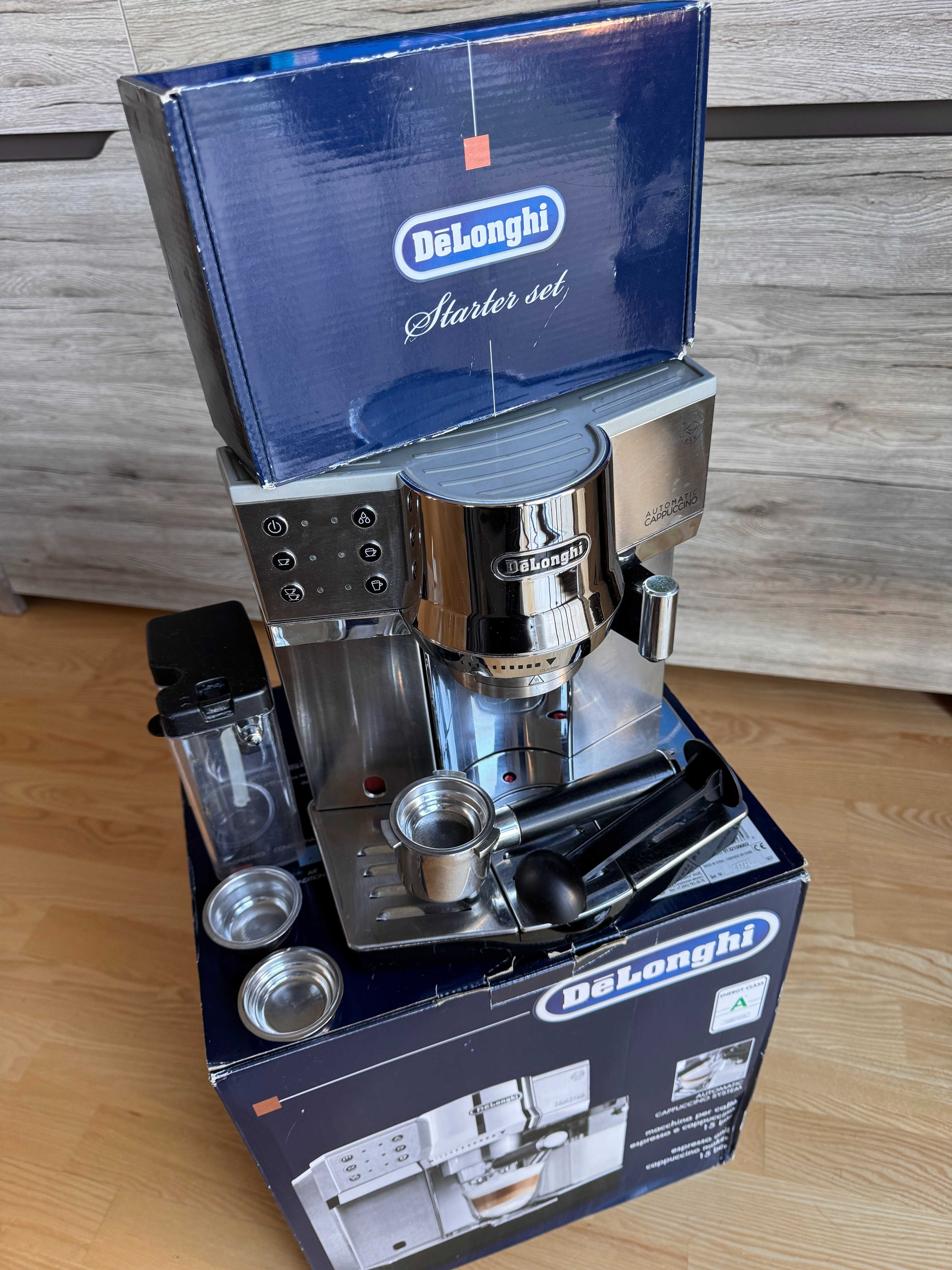 Ekspres kolbowy DeLonghi EC 850.M/15bar/komplet/FV/pudełko/nowy filtr