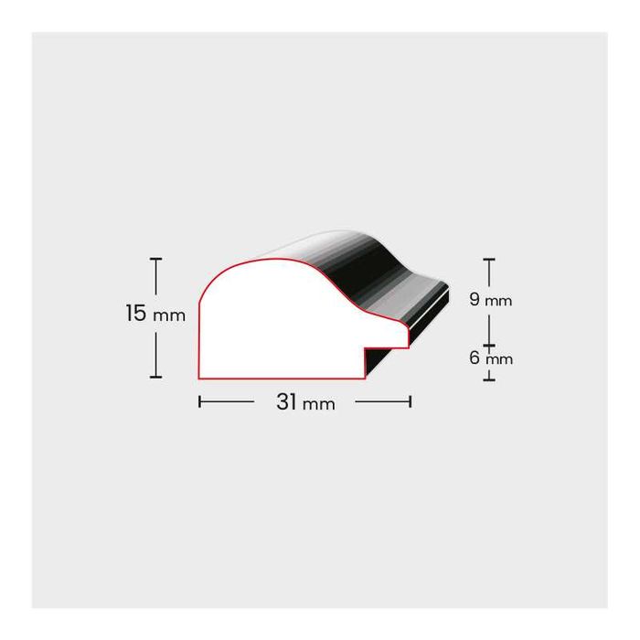 Ramka drewniana CIEMNY BRĄZ - Icar DRL B 3 brązowy ciemny 15x21