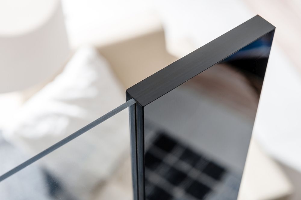 Witryna Szklana Regał Salon Biały z Półkami Bez LED 192x60