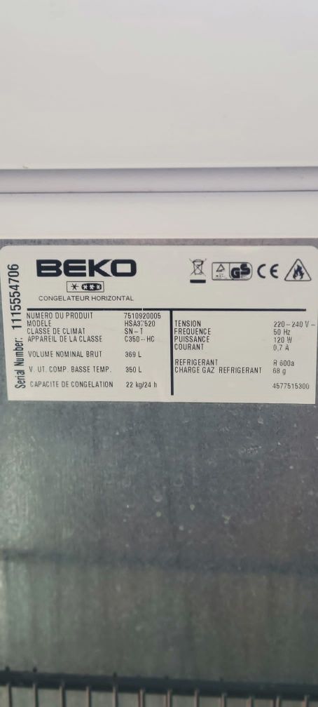 Arca / congelador BEKO