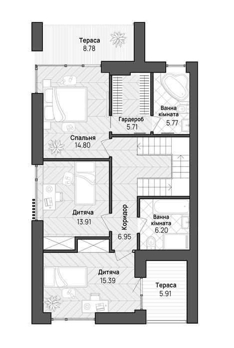 Дуплекс 2 поверхи 150м² ,з ділянкою 4 сотки м. Ірпінь, внесок 20%