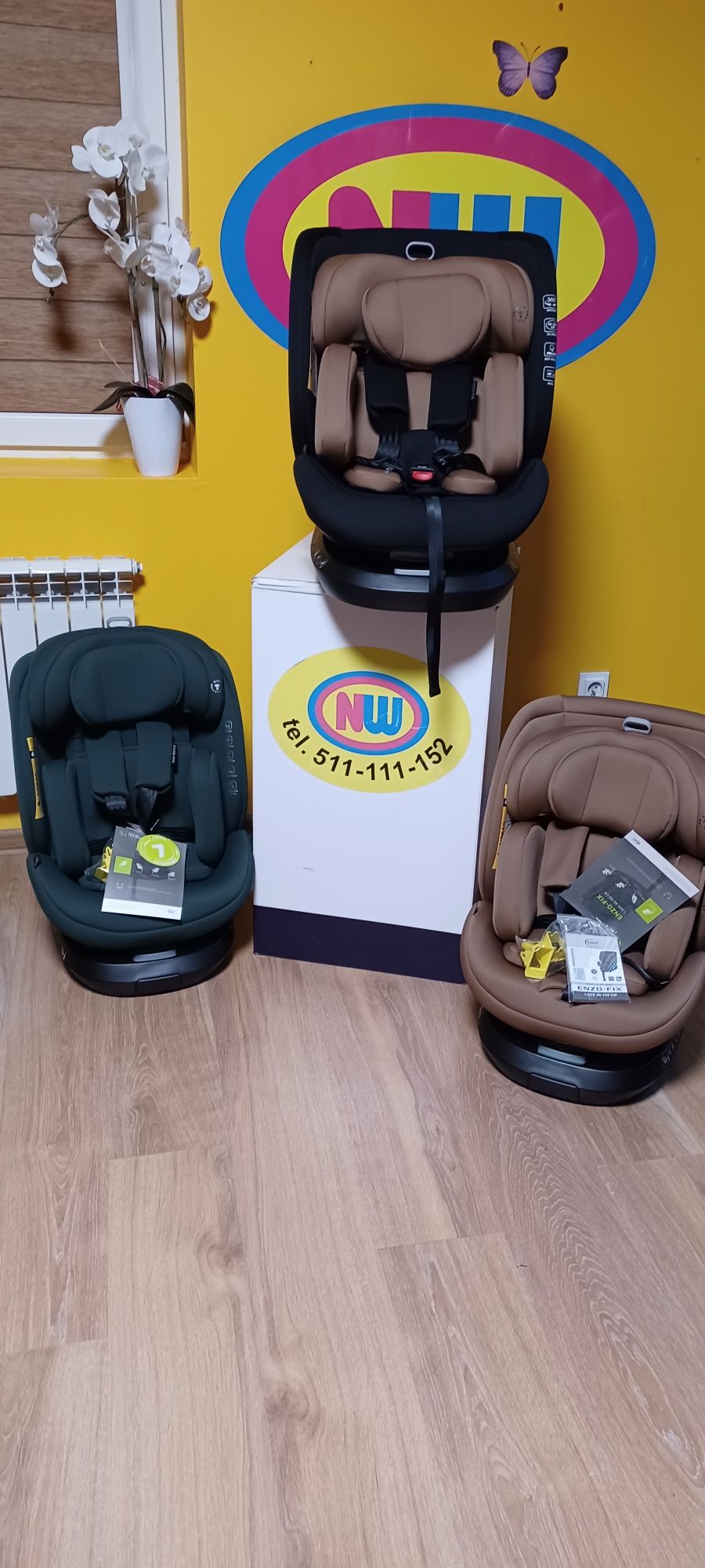 Nowy fotelik samochodowy 4baby Enzo obrotowy 360  isofix