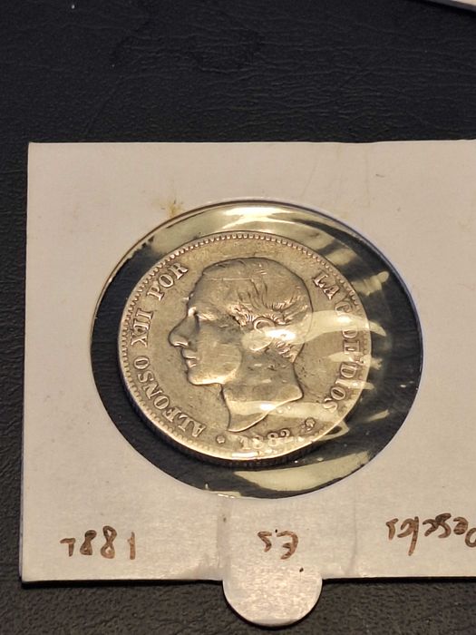 Moeda 2 pesetas 1882