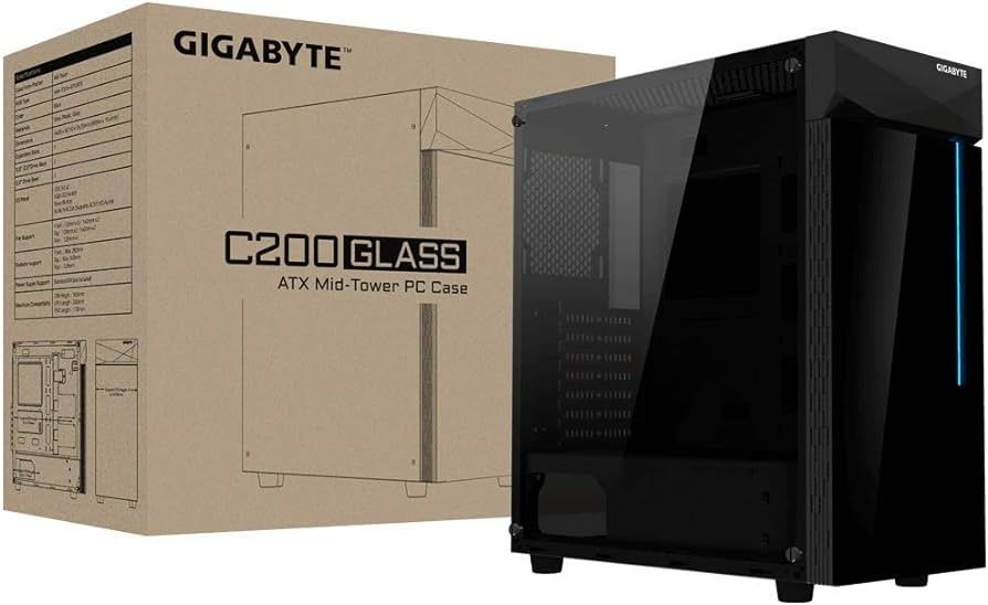 Геймерський корпус Gigabyte C200 Glass, скляна стінка. Читайте опис.