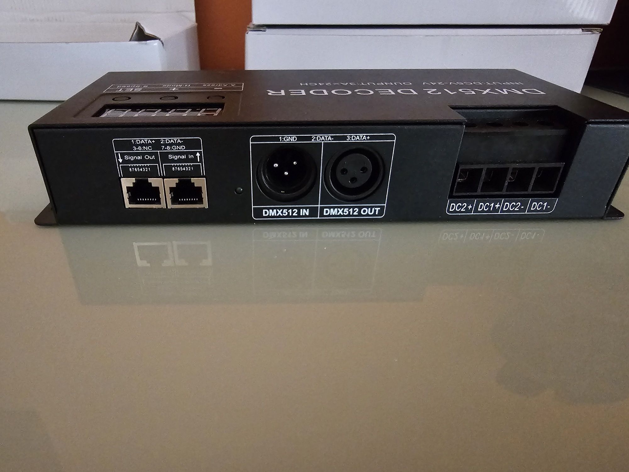 4x Controlador de escurecimento RGBW DMX512, decodificador DMX RGBW DM