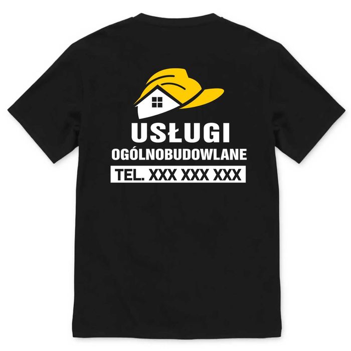 koszulka robocza, koszulka firmowa z nadrukiem usługi ogólnobudowlane