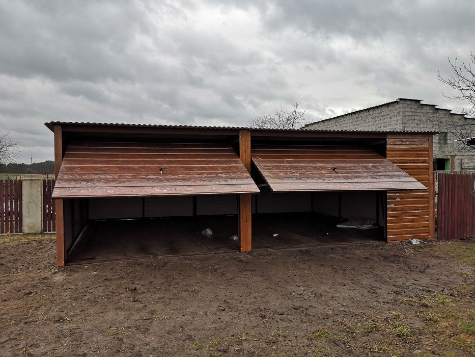 garaż 3x5, garaże na budowę, garaże drewnopodobne, wzmocnione, profil