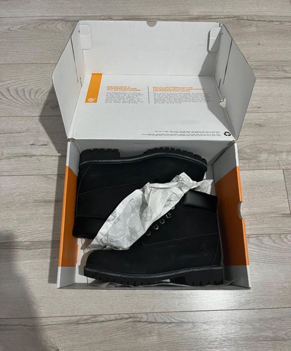 Czarne Timberland buty skorzane meskie zimowe ocieplane obuwie NOWE