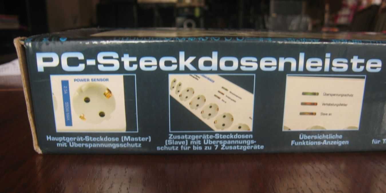 Nowa Profesjonalna Listwa PC-Steckdosenleiste MASTER-SLAVE 8 gniazd