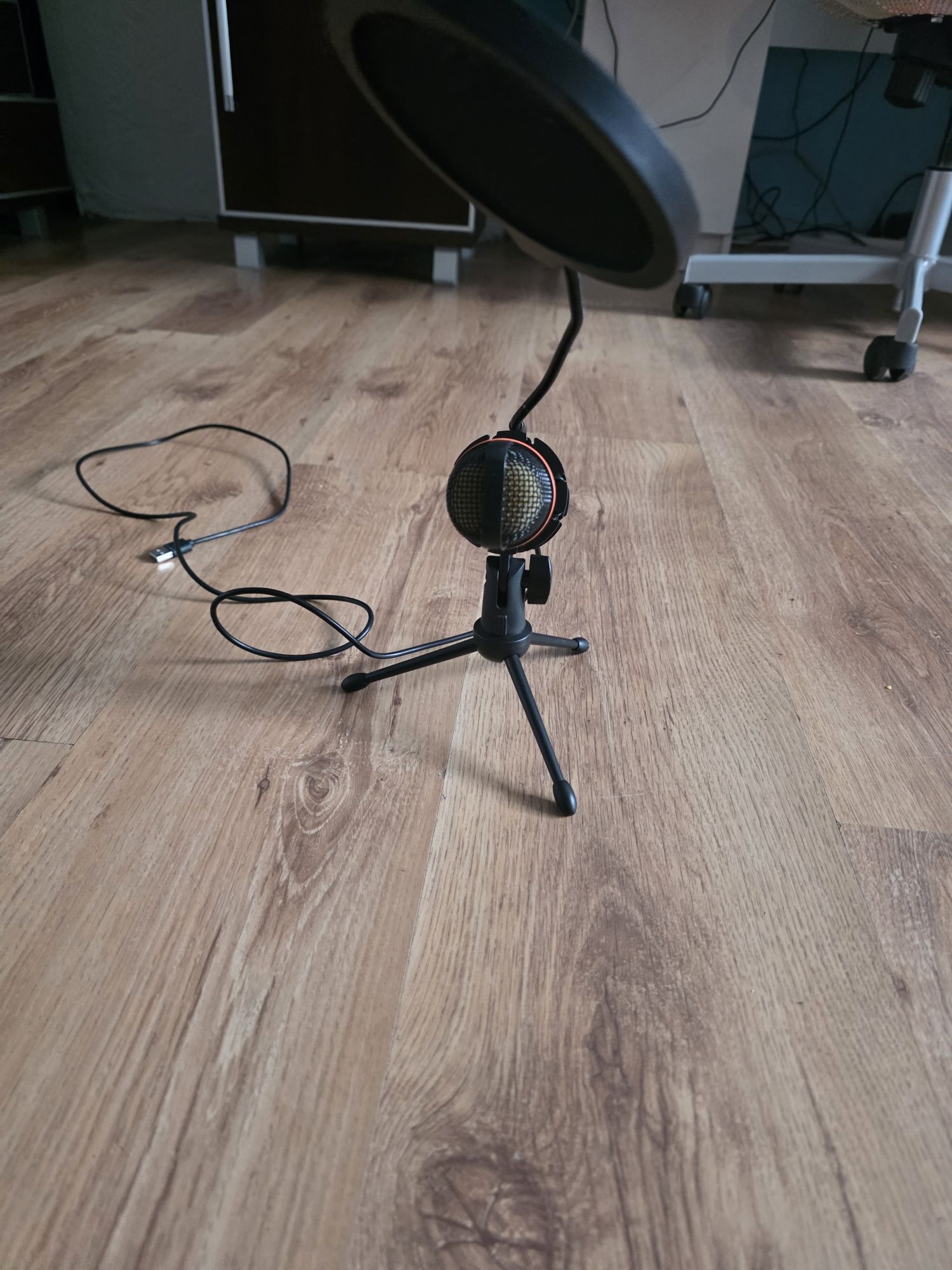 Mikrofon Do Komputera pc pojemnościowy usb led rgb