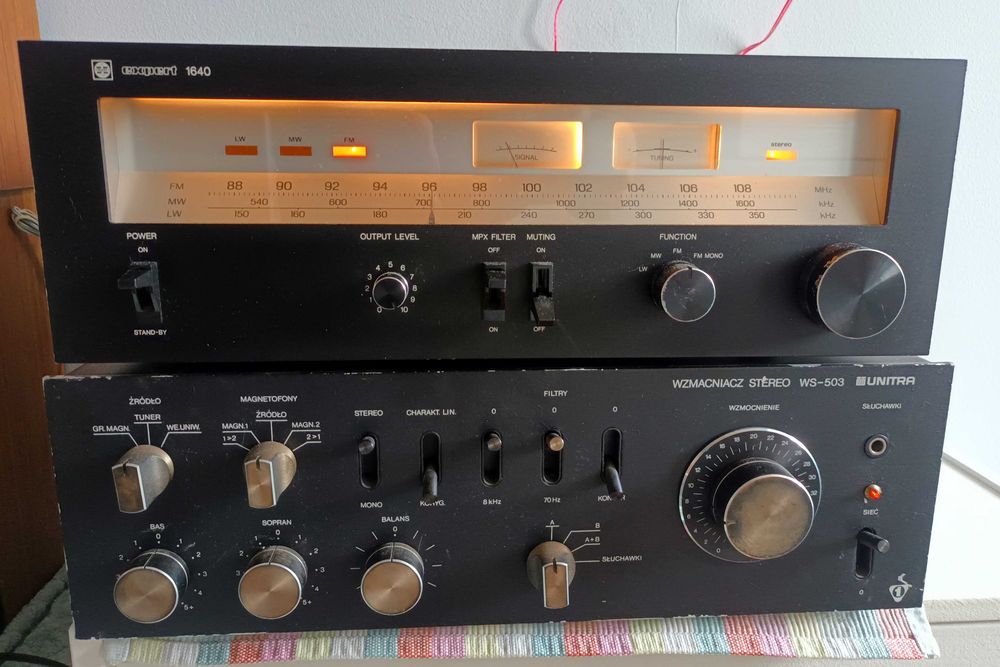Unitra WS 503 + Tuner Ekspert 1640 { Sanyo 611 LU} Sprawne
