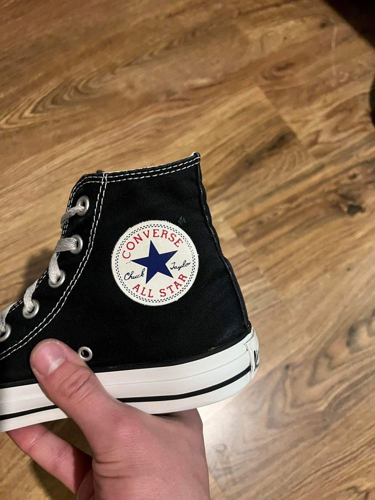 Converse Czarne Wysokie 37.5 24cm