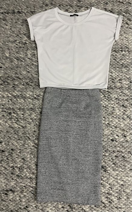 Mohito i H&M spódnica z bluzką