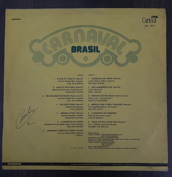 Disco de Vinil "Carnaval Brasil" - Edição Especial 	1977