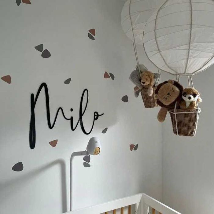 Twój napis IMIĘ dziecka 60cm PLEXI logo naklejka na ścianę meble auto