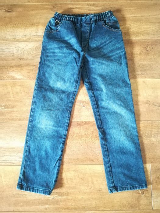 Spodnie jeans 140 gumka w pasie