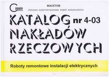 Katalog norm KNR 4-03 Roboty remontowe instalacji elektrycznych