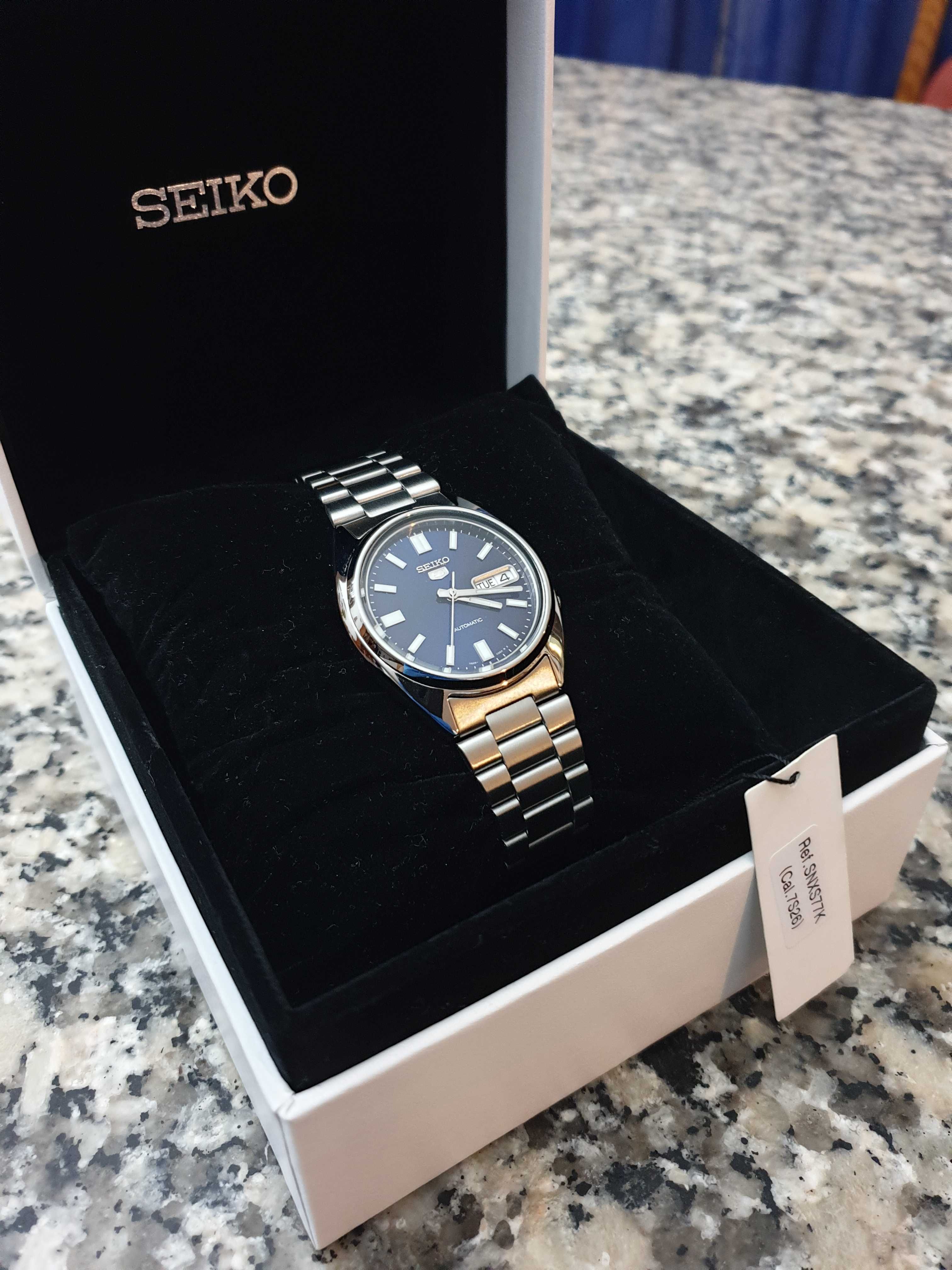 *NOVO* Seiko 5 Sports Automático SNXS77K1 Azul (37mm)