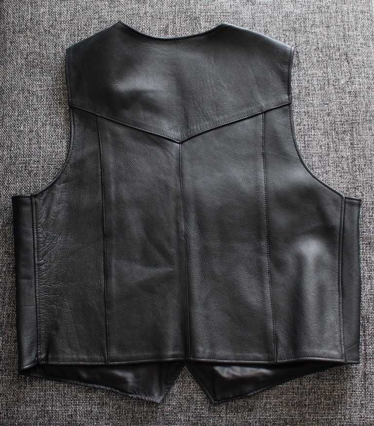 Жилетка шкіряна мото JTS Plain Leather Waistcoat Оригінал XXL