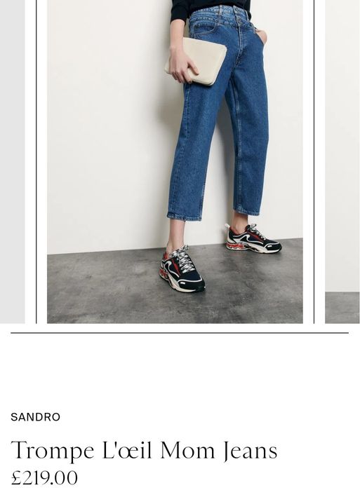 Sandro  Франция стильные джинсы мом