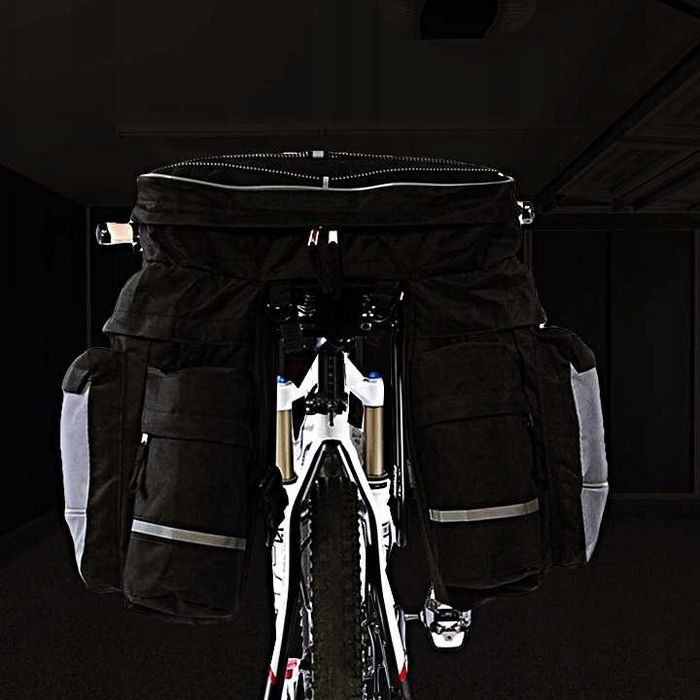 Sakwa Rowerowa XL 75 l + 2 kieszenie na bidon Wodoodporna Nylon
