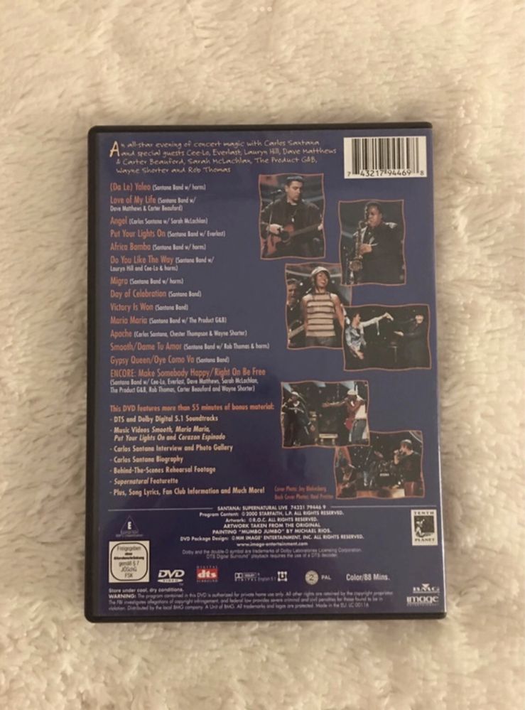 DVD de Santana: Supernatural Live