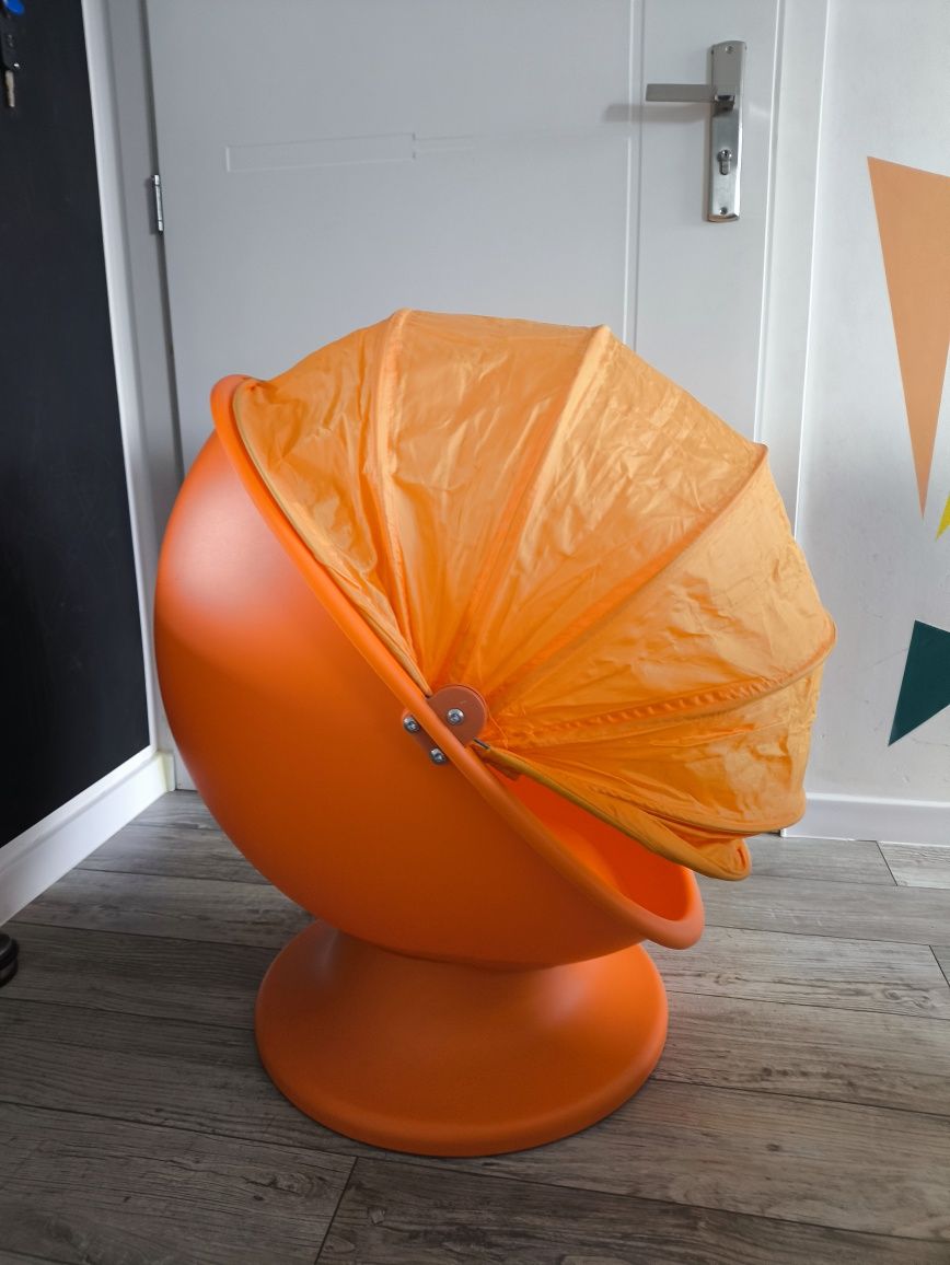 Krzesło obrotowe fotel jajko Ikea PS LÖMSK pomarańcz