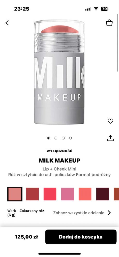 MILK MAKEUP róż w sztyfcie Lip + Cheek Mini