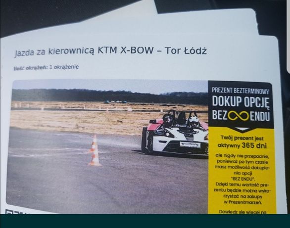 Jazda za kierownica KTM X- BOW JAK FORMULA 1 na torze w Łodzi