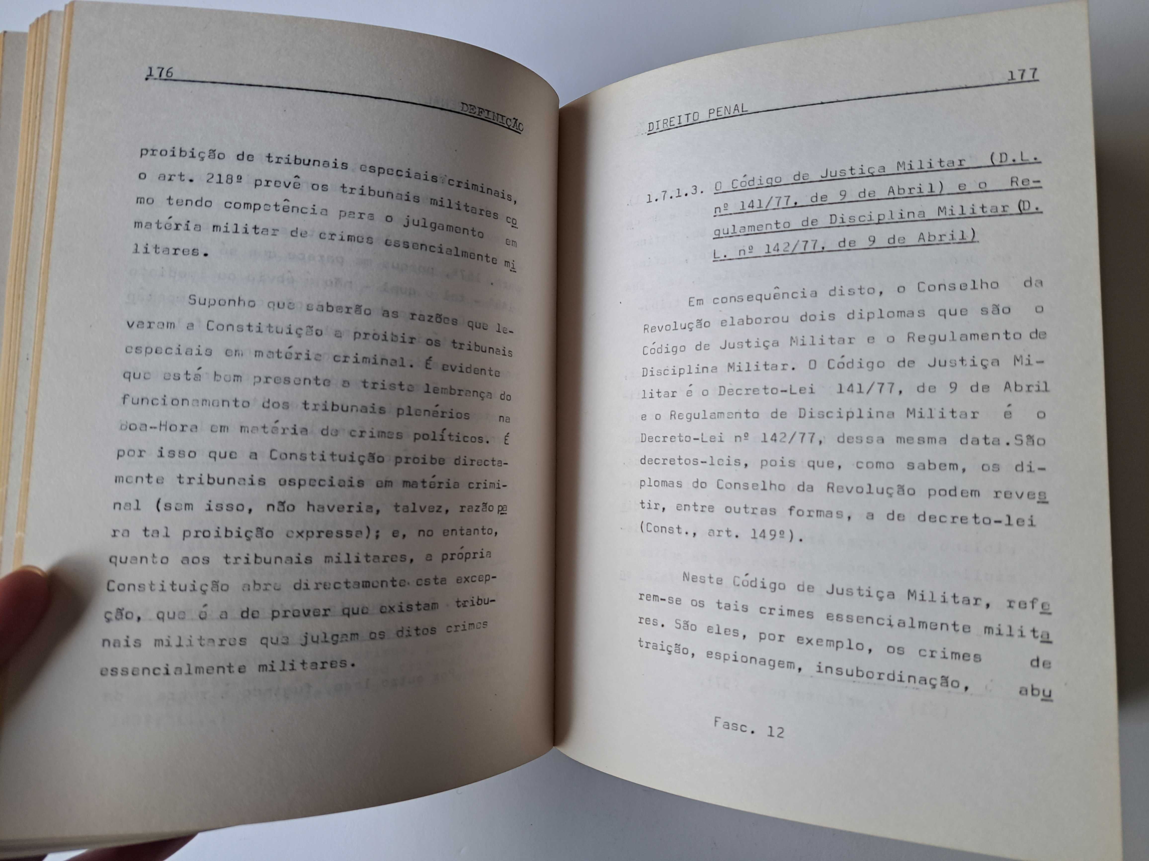 Direito Penal 1º volume - Teresa Pizarro Beleza - aafdl 1980