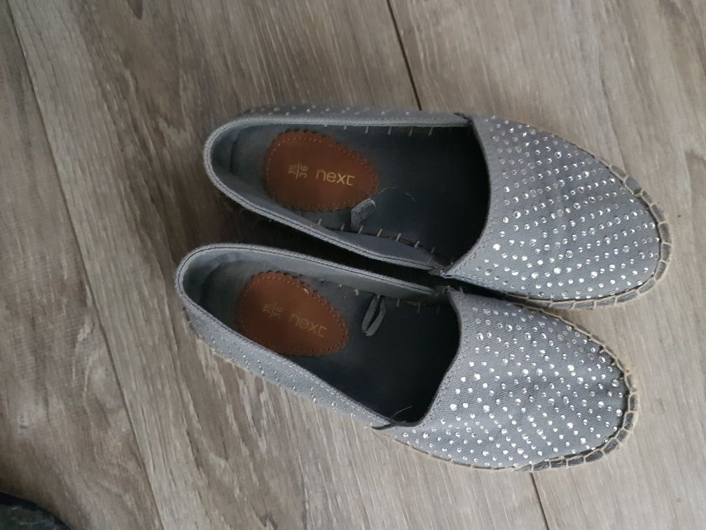 Espadryle 36 szare jak nowe