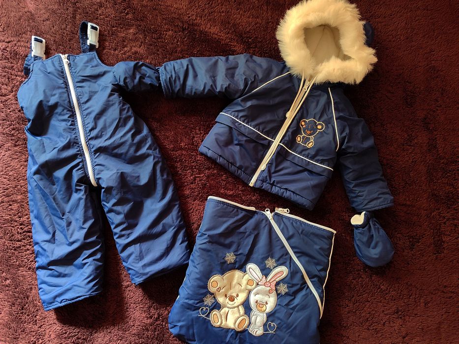 Дитячий зимовий комплект( конверт, комбез) від 0 до 18 міс