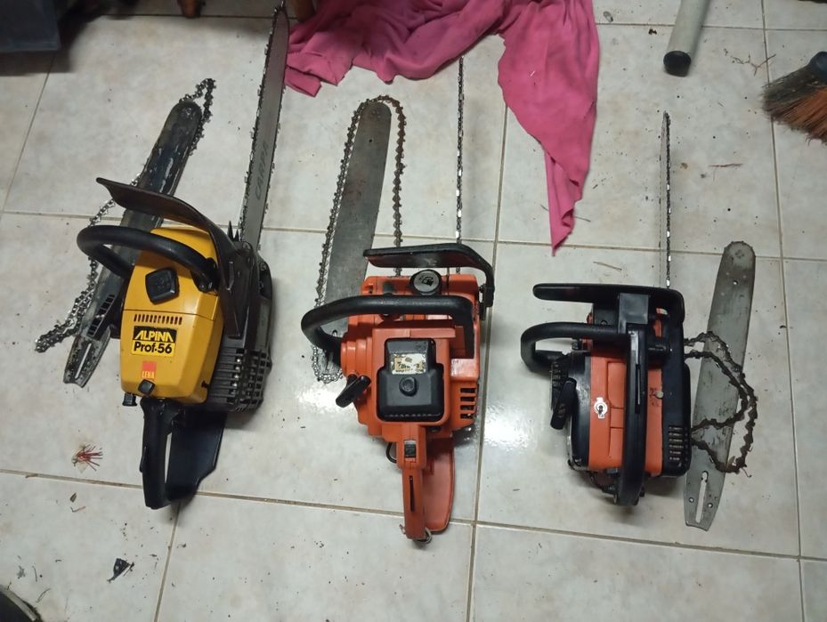 Motoserras pronta a trabalhar