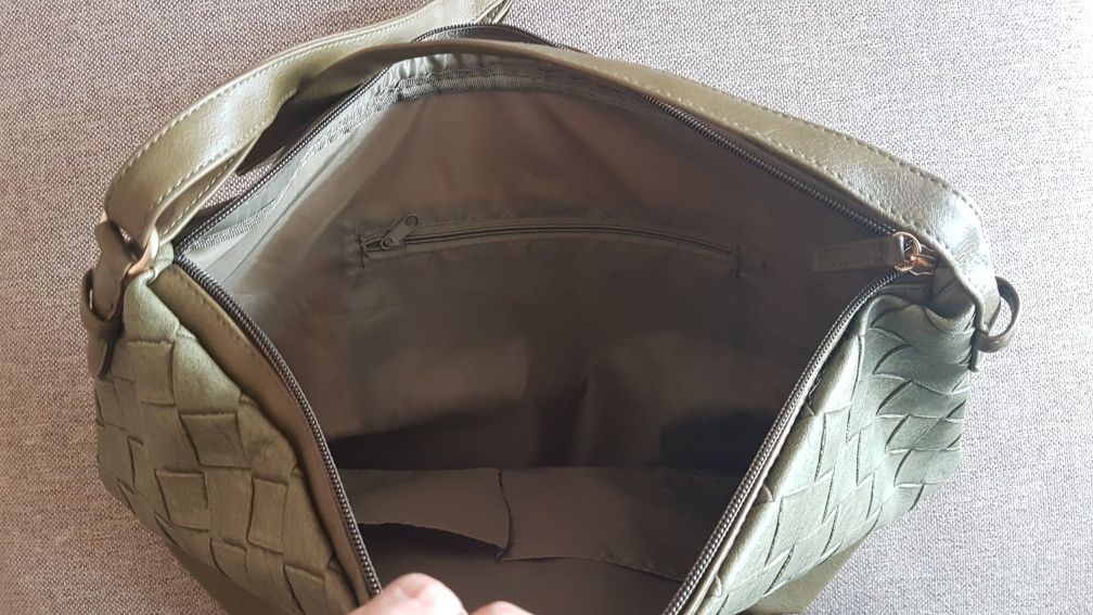 Avon torba torebka Urban oliwkowa khaki zielona pleciona A4 Nowa