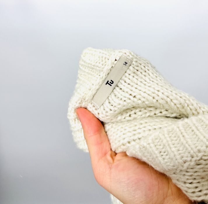Sweter sukienkowy ombre z warkoczami XL 42 TU
