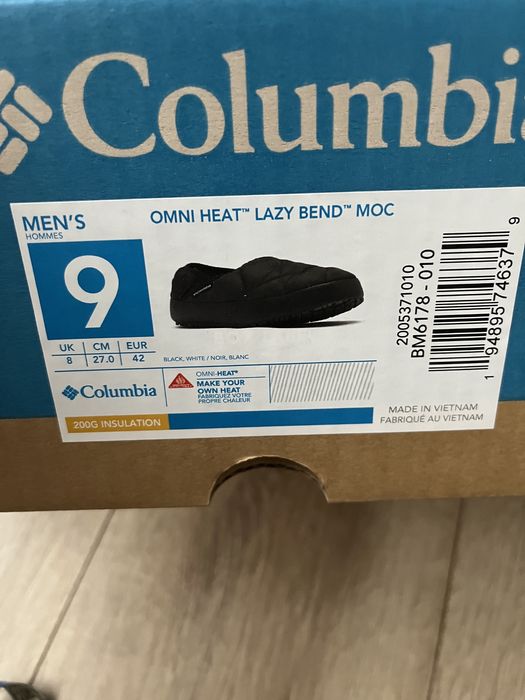 Тапки, дутики Columbia OMNI HEAT LAZY BEND, р.42, оригинал