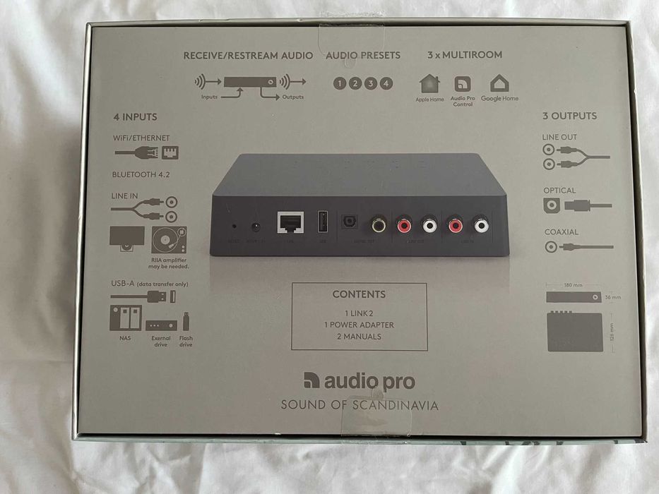 Odtwarzacz sieciowy, streamer AudioPro Link 2
