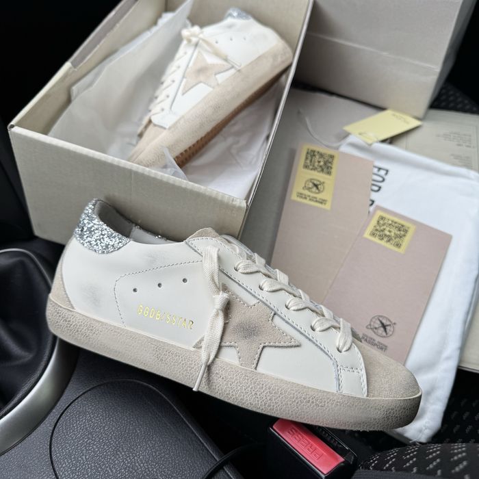 Жіночі преміальні кеди Golden Goose white beige premium