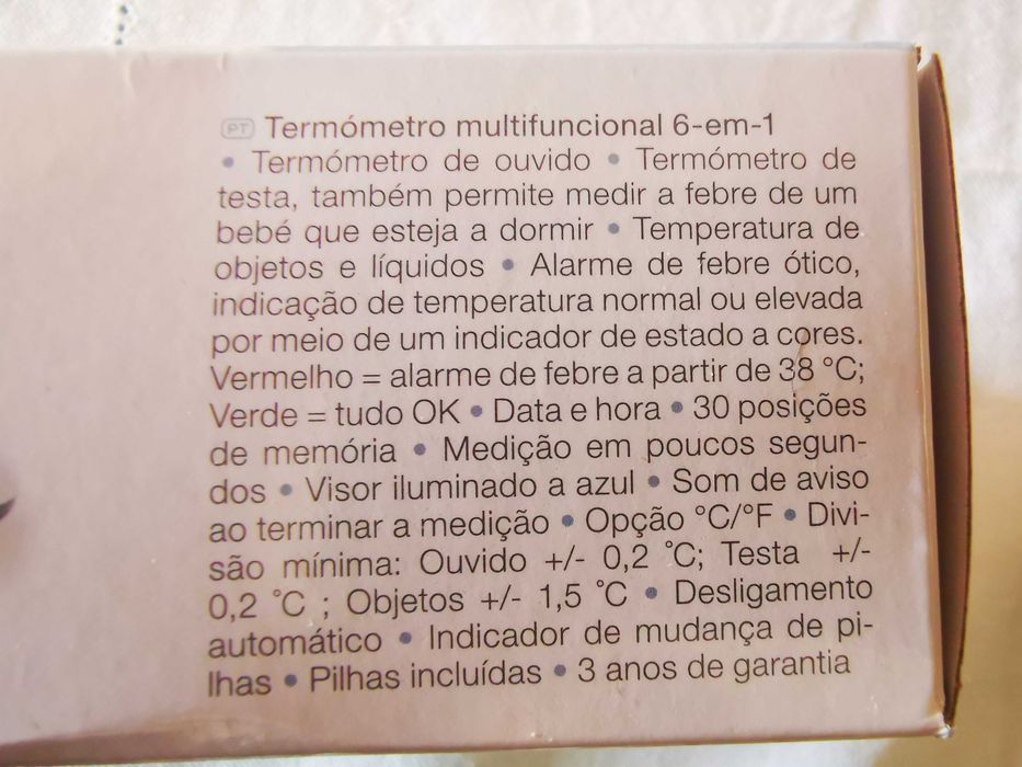 Termómetro eletrónico 6 funções