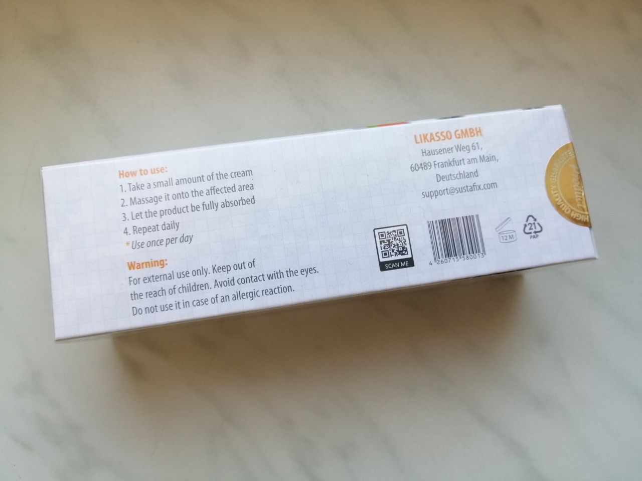 Niemiecka nowa maść SustaFix