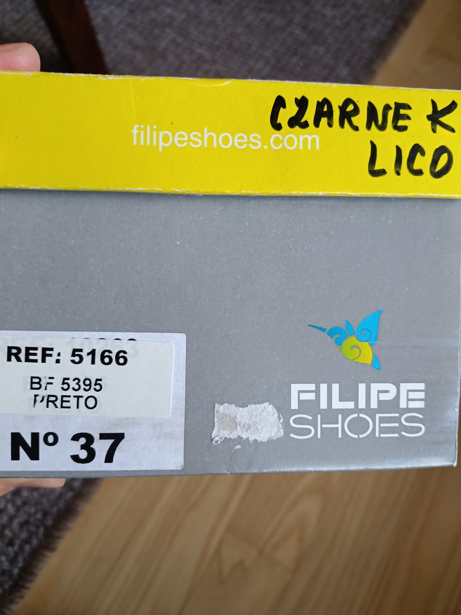 Nowe czarne skórzane mokasyny, półbuty damskie filipe r. 37