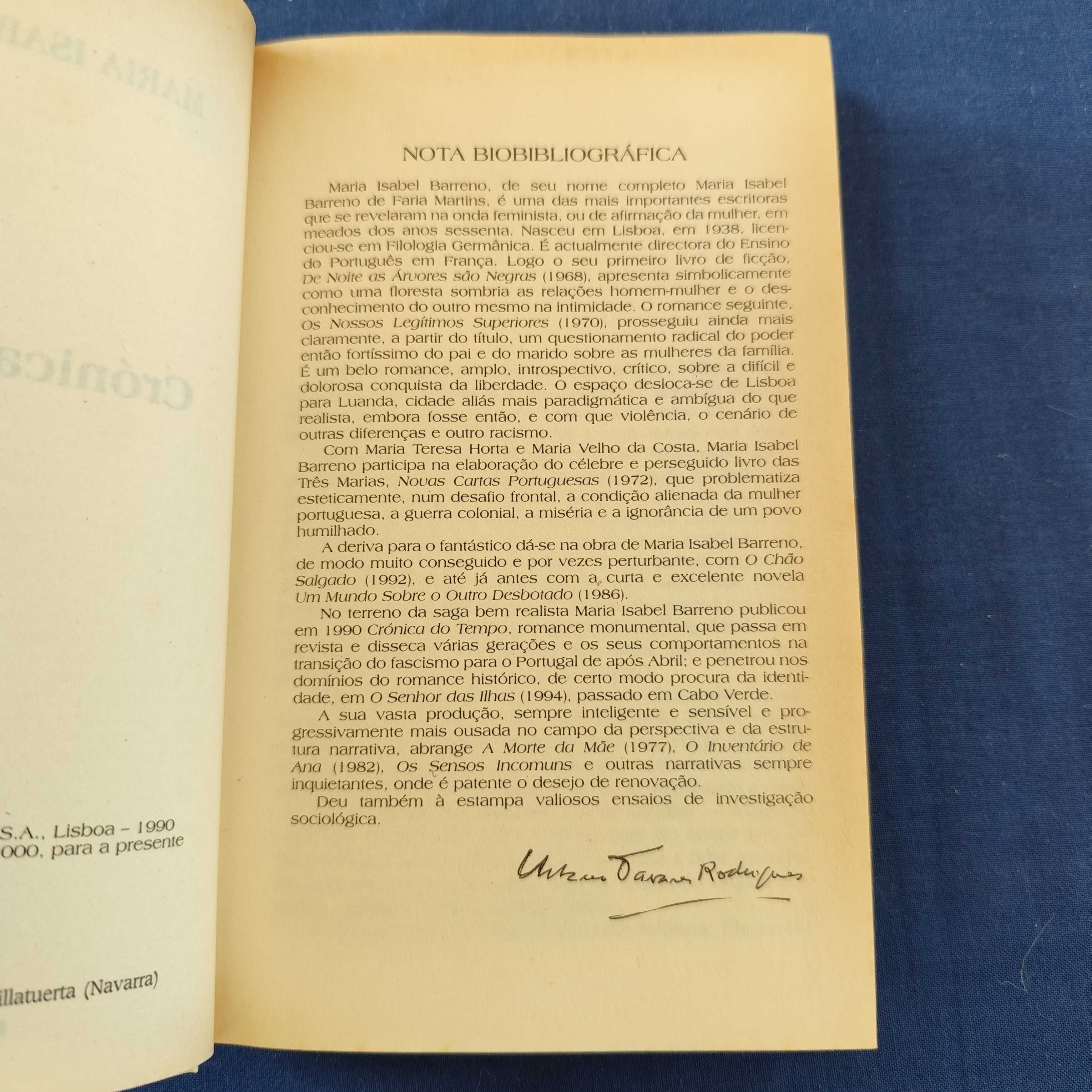Maria Isabel Barreno - Crónica do Tempo