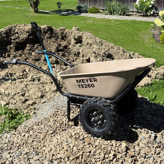 Taczka z napędem MEYER TE260 | 260 kg | Silnik 500 W | 24 V | e-Taczki