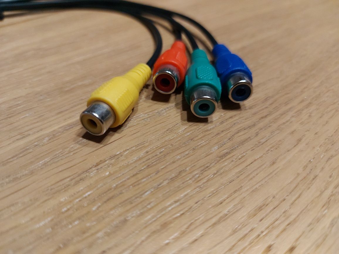 Kabel / przejściówka mini DIN 7 pin do 4x RCA 0,2m