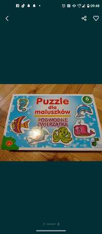 Puzzle dla maluszków podwodne zwierzątka, puzle